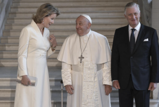 Papa Francesco re Philippe e la regina Mathilde in belgio