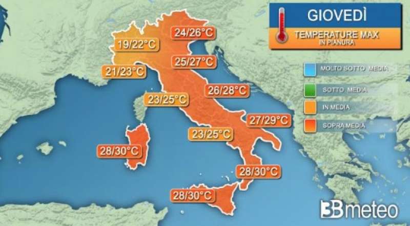 previsioni del tempo 26 settembre