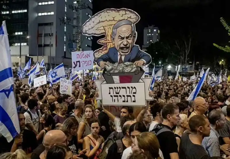 proteste contro netanyahu a tel aviv