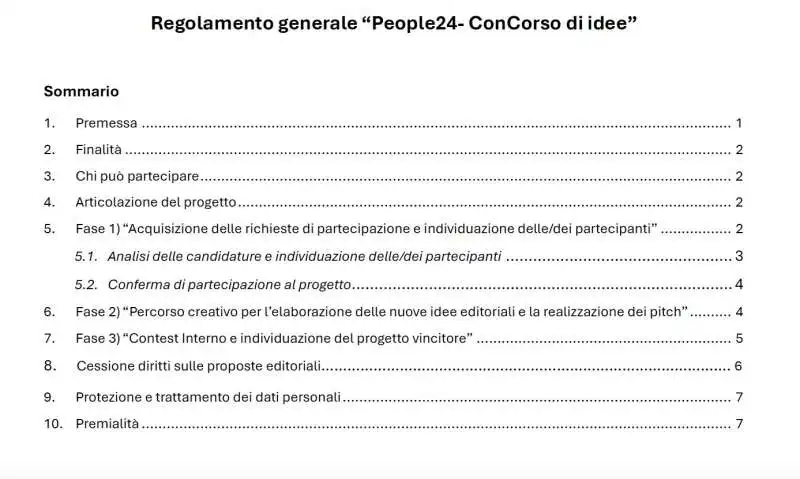 REGOLAMENTO People24- ConCorso di idee IN RAI