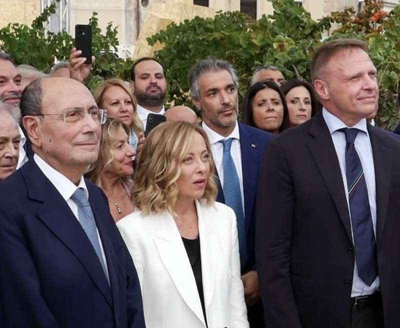 RENATO SCHIFANI, GIORGIA MELONI E FRANCESCO LOLLOBRIGIDA - G7 AGRICOLTURA ORTIGIA