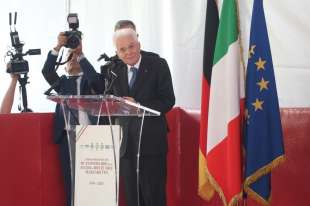 sergio mattarella a marzabotto foto lapresse