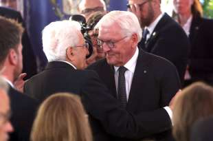 sergio mattarella e frank walter steinmeier a marzabotto foto lapresse