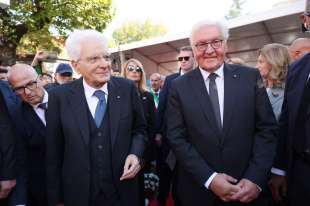 sergio mattarella e frank walter steinmeier a marzabotto foto lapresse