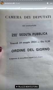 storia instagram di maria rosaria boccia a montecitorio 3