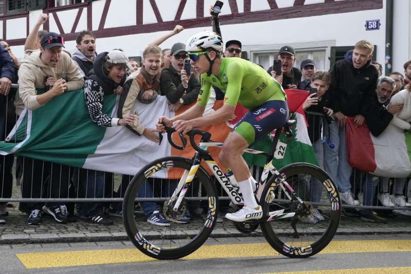 tadej pogacar ai Campionati del mondo di ciclismo su strada a Zurigo - foto lapresse