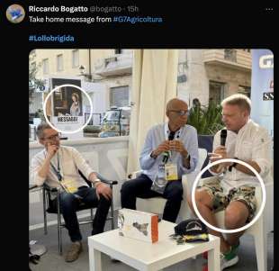 tweet su francesco lollobrigida in bermuda militari all evento sul g7 sull agricoltura 5