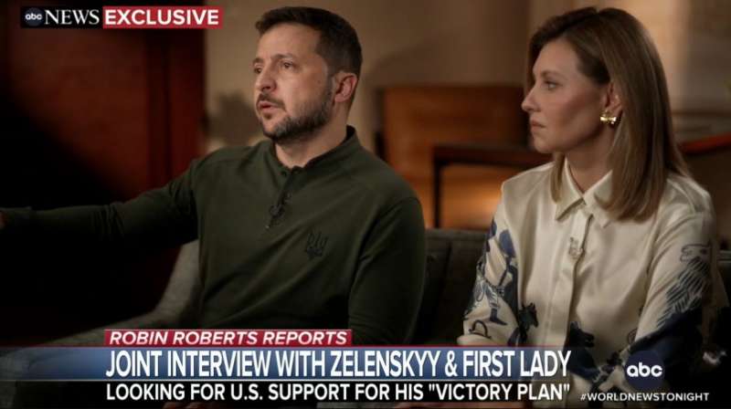 Volodymyr e olena Zelensky - intervista abc