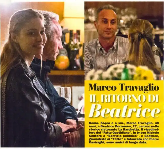 MARCO TRAVAGLIO E BEATRICE BORROMEO DA CHI