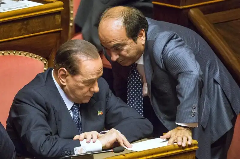 BERLUSCONI E SCILIPOTI IN SENATO PER LA FIDUCIA AL GOVERNO LETTA FOTO LAPRESSE 