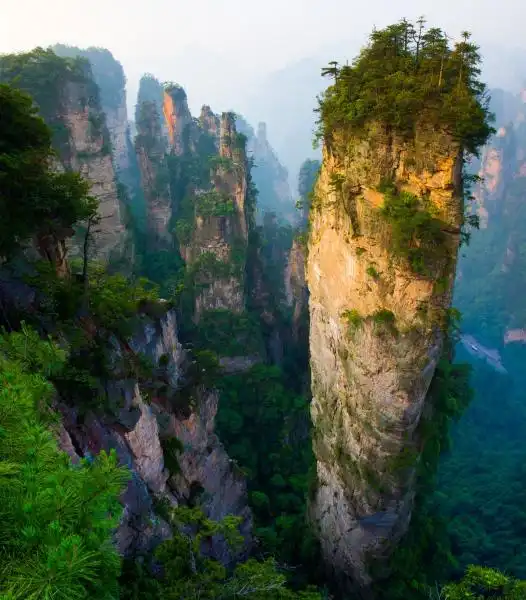 limestone pinnacles seen in chinas zhangjiajie national forest park 