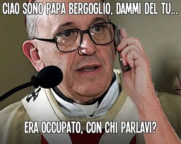 PAPA BERGOGLIO TELEFONA ALLA GENTE PAGINA FACEBOOK 