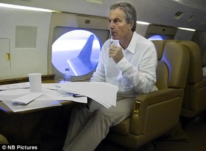 tony blair sul jet privato 