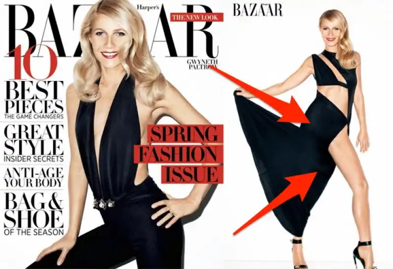 upon closer inspection were wondering how paltrow and her legs pulled off such an oddly angled pose 