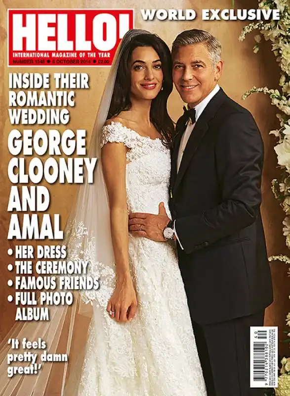 copertina hello matrimonio clooney amal alamuddin