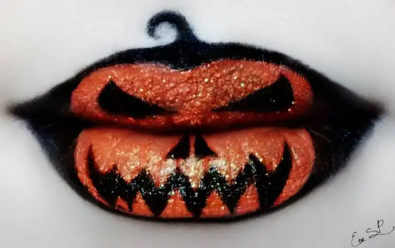 halloween makeup lips eva senin pernas 12