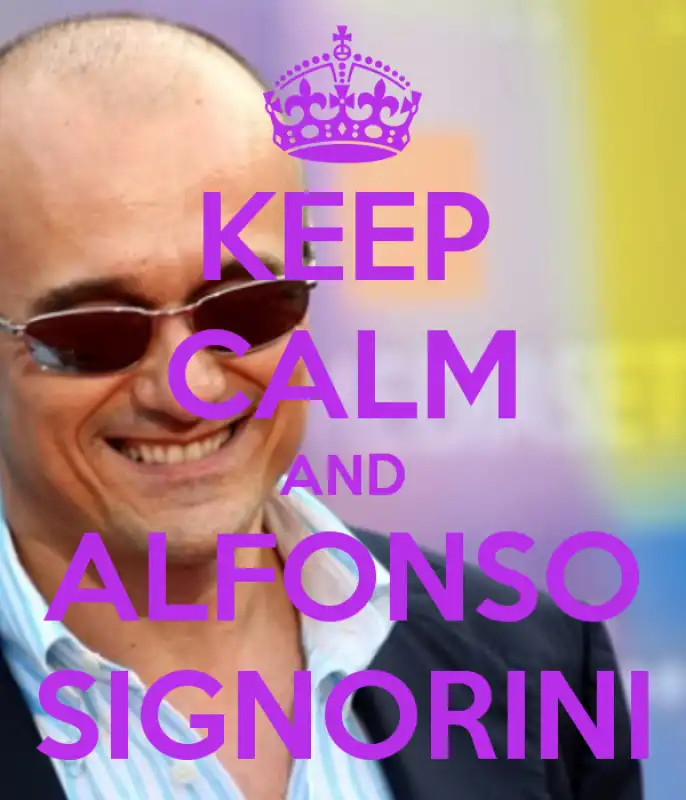 keep calm and alfonso signorini