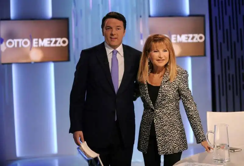 lilli gruber e matteo renzi otto e mezzo