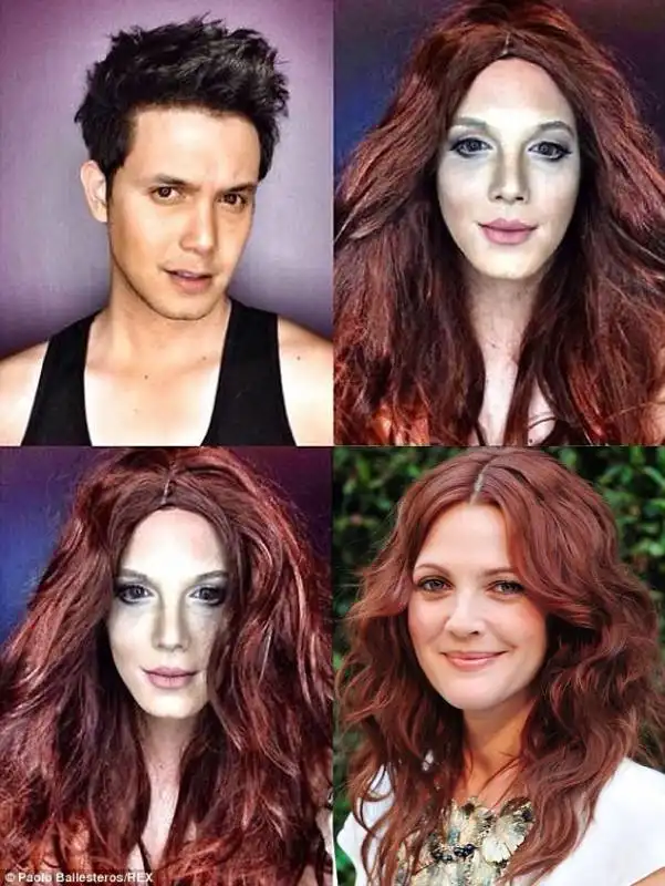 paolo ballesteros diventa drew barrymore