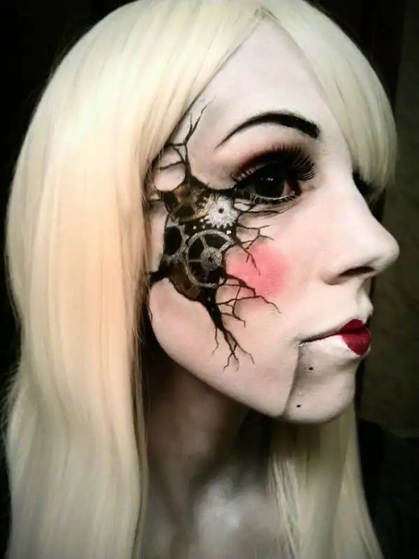 ragazza automaton   trucco per halloween   