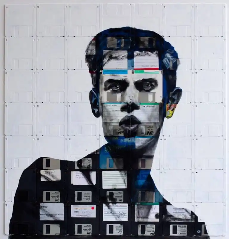 ritratti con i floppy disk by nick gentry 5