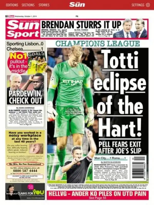 the sun totti eclipse of the hart 