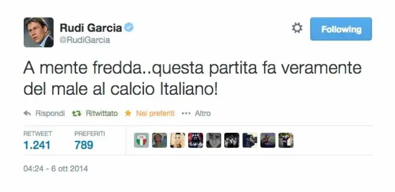 tweet rudi garcia