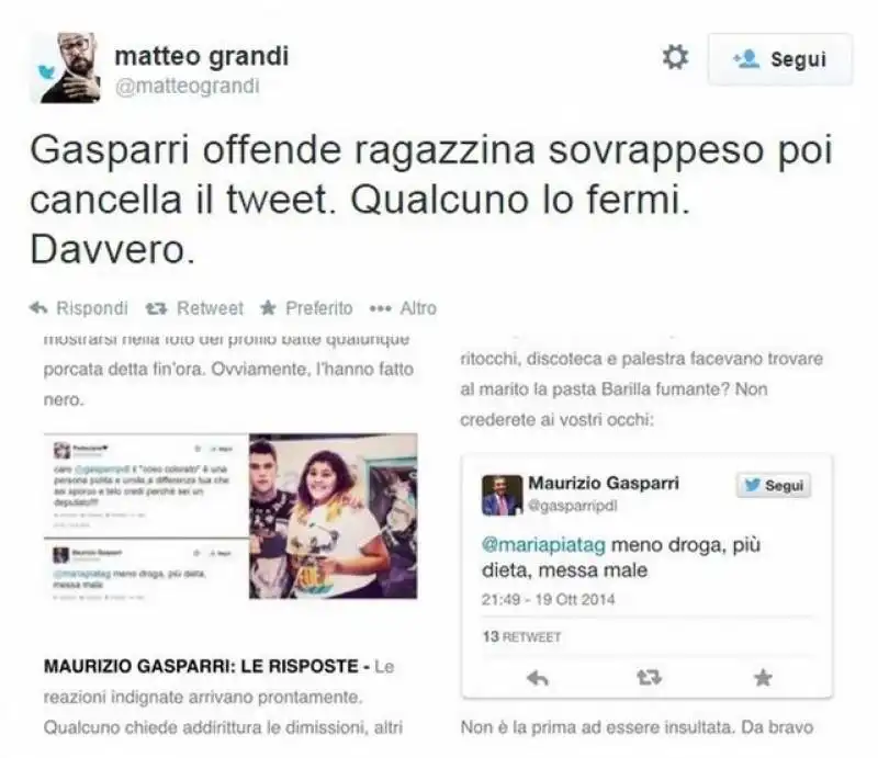 twitter tutti contro gasparri 4