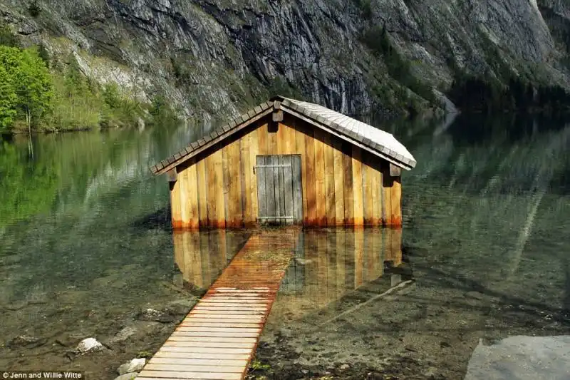 baita affondata a obersee   germania