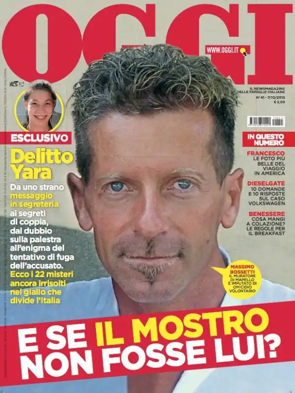 COPERTINA DI OGGI BOSSETTI YARA GAMBIRASIO