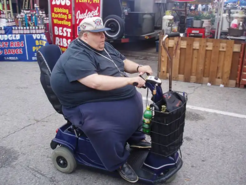 fat people on scooters