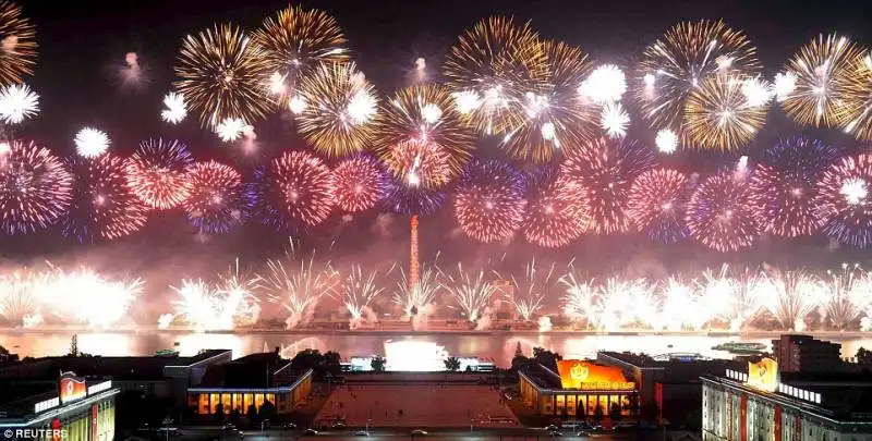 fuochi d artificio a pyongyang