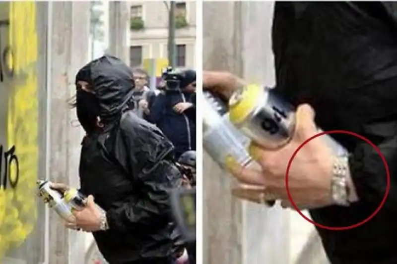 IL BLACK BLOC CON IL ROLEX