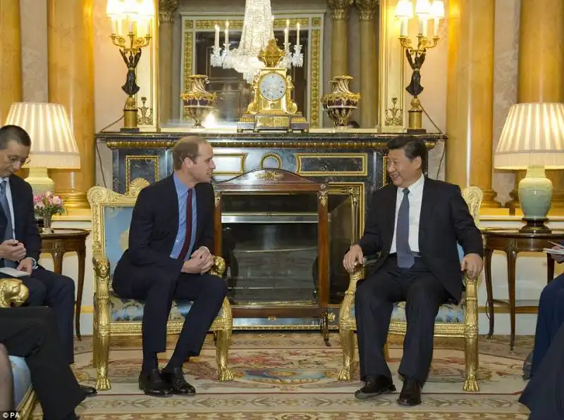 il principe william con xi jinping