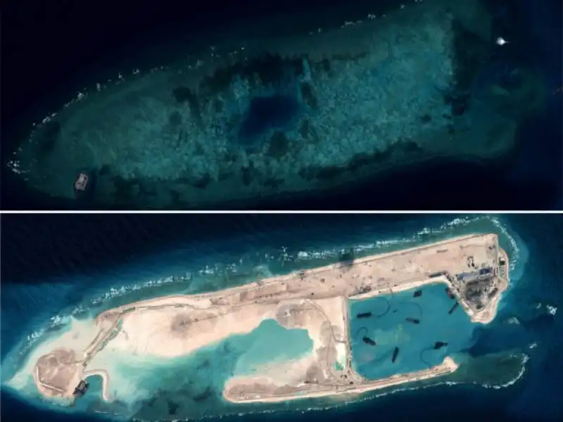 isole spratly prima e dopo