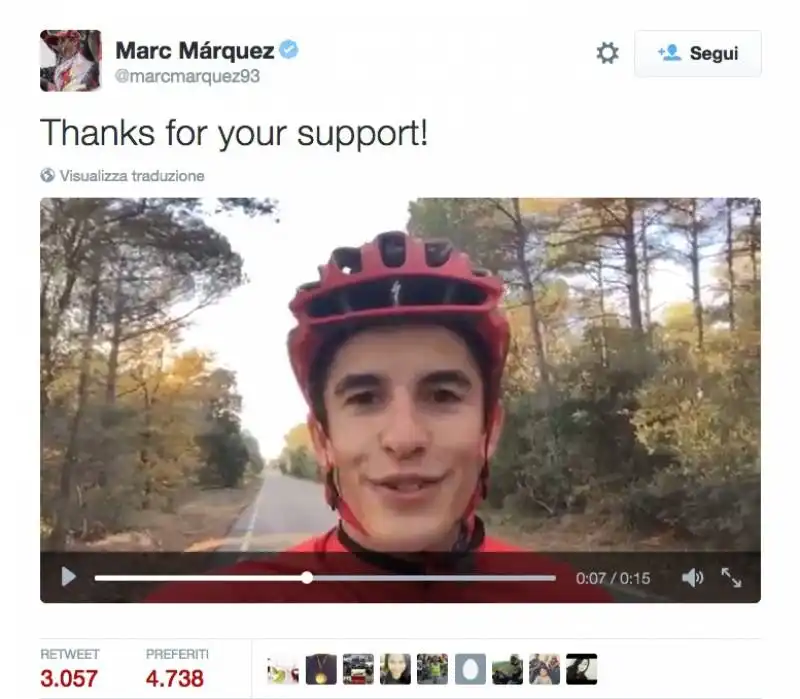 marc marquez risponde su twitter