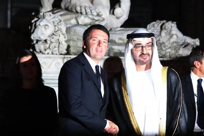 matteo renzi e mohammed bin zayed al nahyan a firenze  8