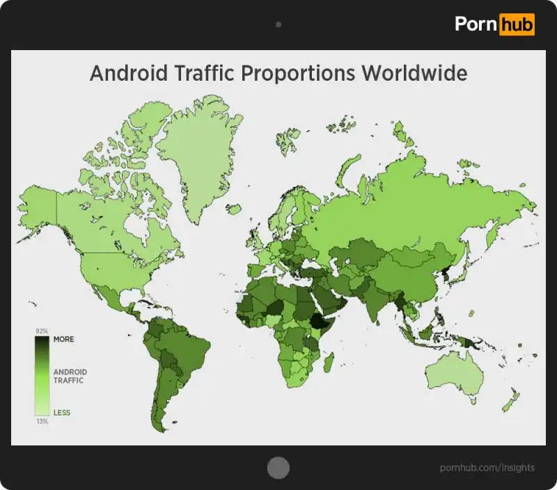 traffico mondiale da android