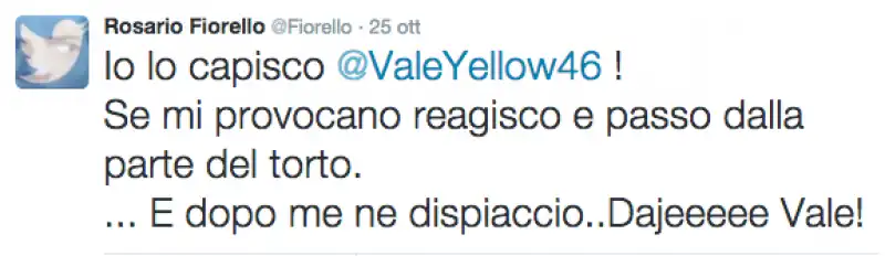 TWEET FIORELLO ROSSI MARQUEZ