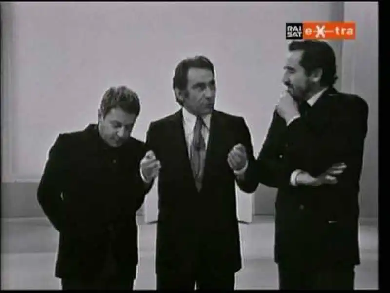 Vittorio Gassman e Paolo Villaggio a Teatro 10 (1972