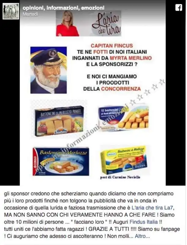 campagna M5S findus