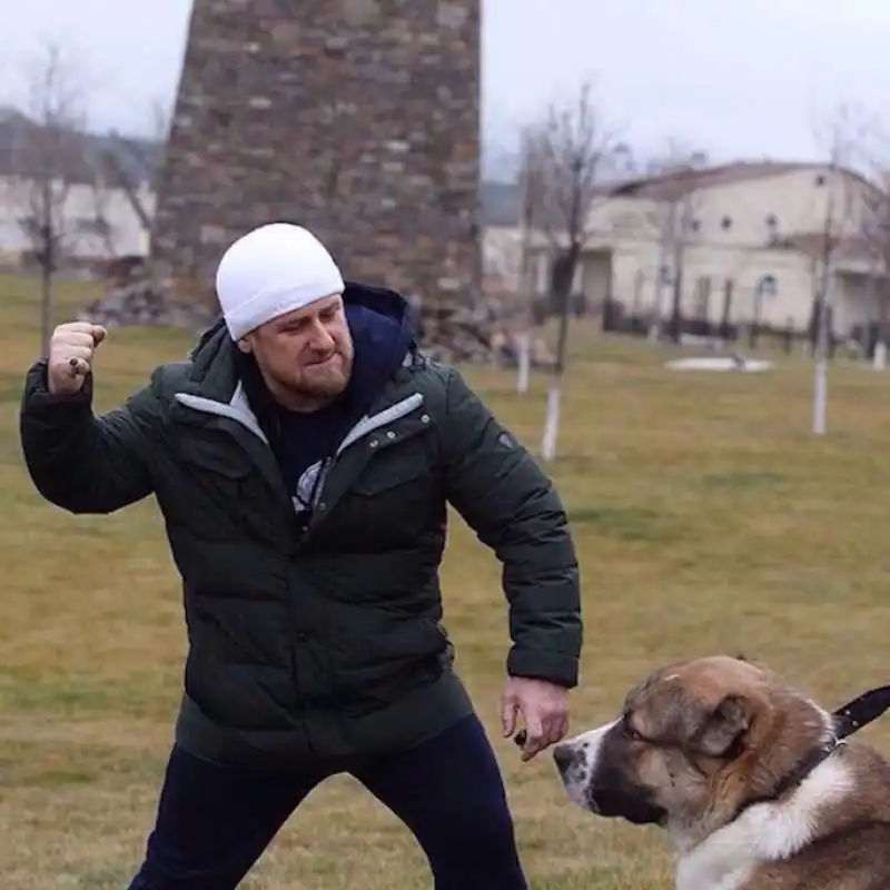 kadyrov e il cane