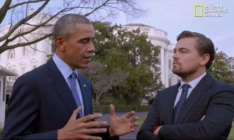 leonardo dicaprio barack obama