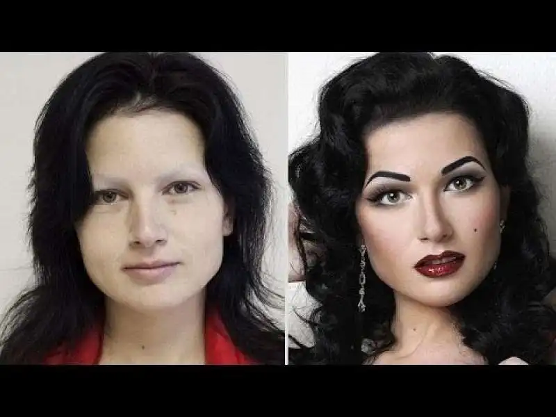 PRIMA E DOPO IL TRUCCO