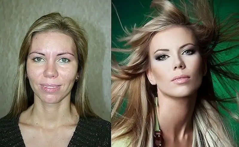 PRIMA   E DOPO IL TRUCCO