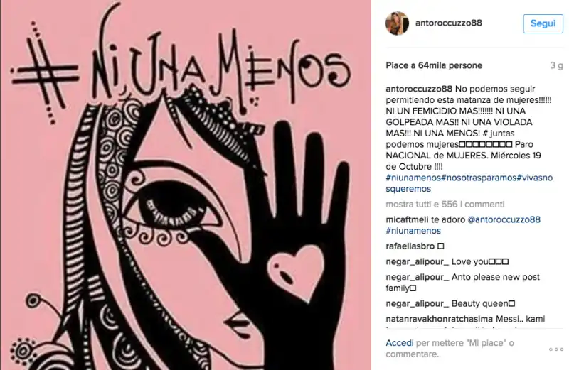 PROTESTE DONNE AMERICA LATINA ANTONELLA ROCCUZZO INSTAGRAM