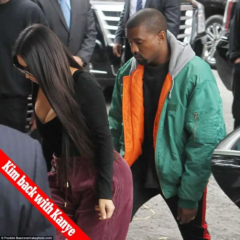 rientro a new york per kim e kanye