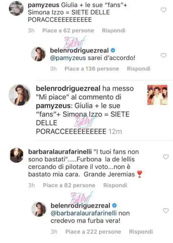 belen rodriguez su giulia de lellis