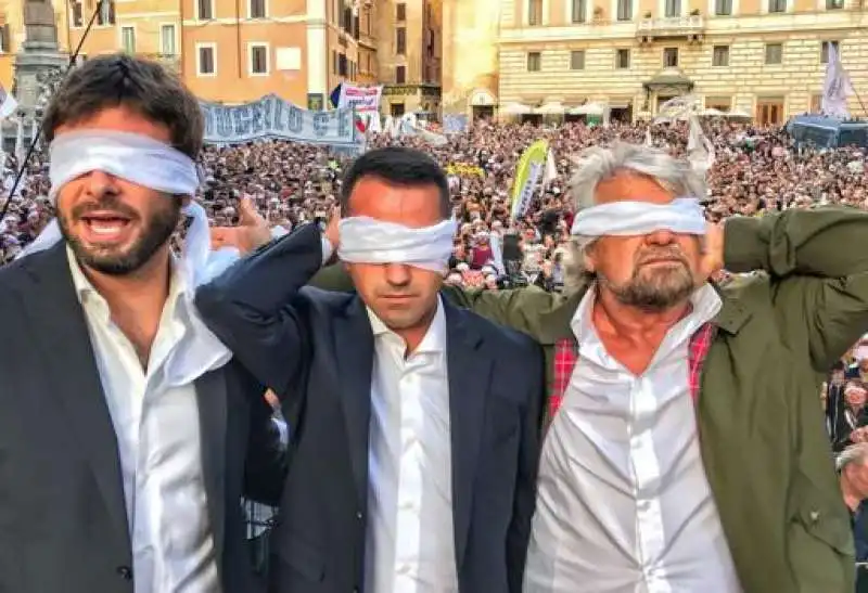 BEPPE GRILLO LUIGI DI MAIO ALESSANDRO DI BATTISTA