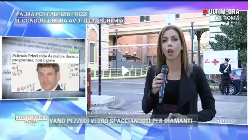 FABRIZIO FRIZZI DIRETTA POMERIGGIO 5 DALL OSPEDALE 2